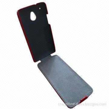 Flip PU Leather Carbon Fiber Case for HTC One Mini M4